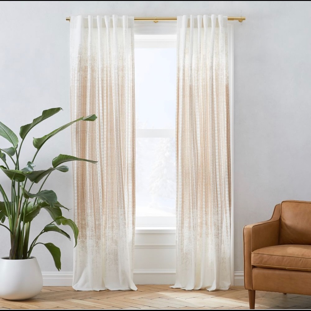 West Elm - Echo Gold Dust - 84” Single Curtain Panel
